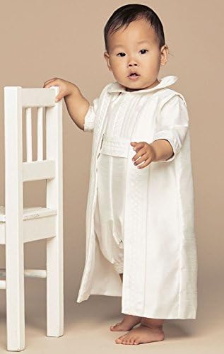 תלבושת הטבילה של NewDeve תלבושת תינוקות טבילה של תינוקות קיץ שרוולים קצרים שמלת הטבילה עם כובע
