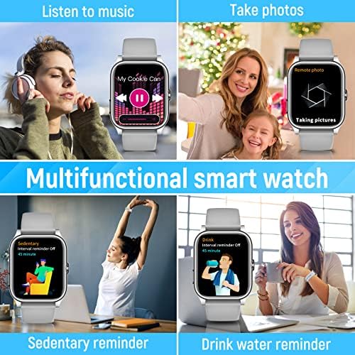 שעונים חכמים, 1.81 אינץ 'מסך מגע Bluetooth Smartwatch עבור טלפונים של אנדרואיד iOS, גשש כושר, שעון