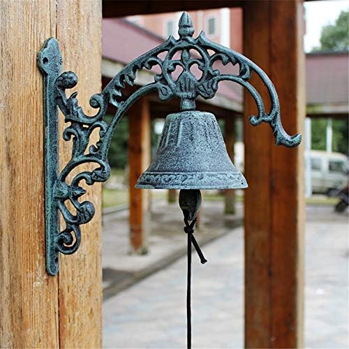 ZPLJ פסל קלאסי עתיק דלת ברזל יצוק פעמון פעמון פעמון פעמון פעמון דלת דלת קישוטי קישוטי סגנון כפרי