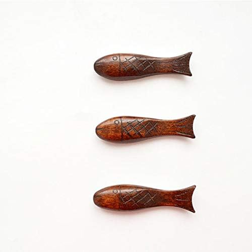 מקלות אכילה סוגריים עץ מקל מחזיק 6 יחידות יפני סגנון נשען עץ דגי מקל מחזיקי ארוחת ערב כף סטנד מזלג מחזיק