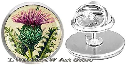 סיכת גדילן סגולה, פרח תכשיטים טבע פרחוני אמנות סגול סיכת אמנות, סיכת פרחים סגולה, M47