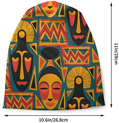 אפריקאי סגנון מוטיבים לסרוג כפת כובע מבוגרים למתוח סרוג גולגולת בימס כובע חורף חם כובעי חיצוני עבור נשים