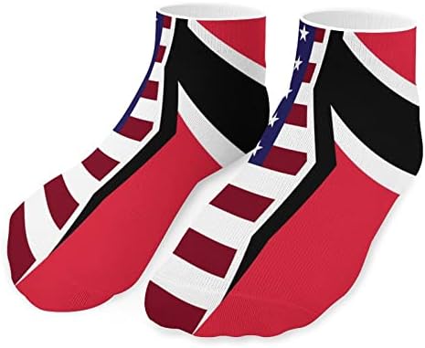 אמריקאי וטרינידד טובגו דגל גברים של נמוך לחתוך קרסול גרבי לא-להראות חורף קצר גרבי עבור ריצה אימון