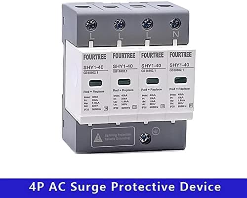 HALONE 1PCS SPD AC 3P+N מכשיר הגנה על מתח 20 ~ 40KA 30KA ~ 60KA 385V 420V House House Streater Artere