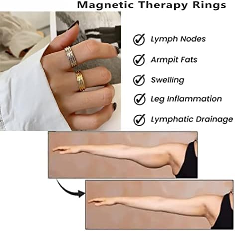 99 2-4 יחידות הלימפה ניקוז טבעת לנשים גברים, מגנטי הלימפה גמילה טבעת,טיפול מגנטי טבעת עבור מתח כאב