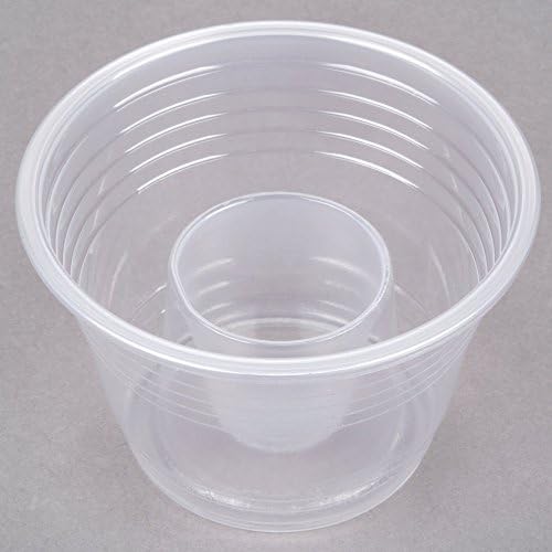 כוסות פלסטיק דו-חלקיות של אמסקן, 2.75 אונקיות, חבילה שקופה של 25