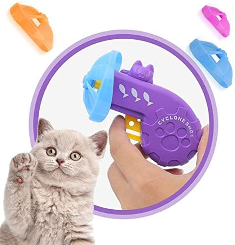 OALLK 1PC משגר צלחת דיסק מעופף חתול החתך צעצוע של צעצוע של צעצוע של צעצוע משחק צעצוע של צעצוע