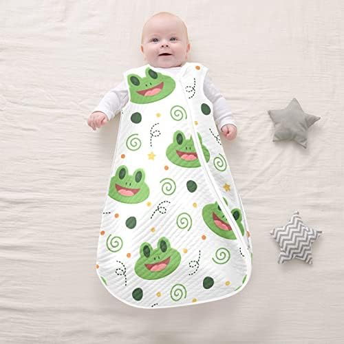 vvfelixl יוניסקס צפרדעים חמודות דפוס קריקטורה שקית שינה לתינוקות, שמיכה לבישה לתינוק, תינוקות שינה, חליפת