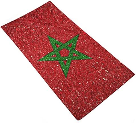 דגל לאומי מרוקאי של מגבות ידיים של מיקרופייבר מרוקו