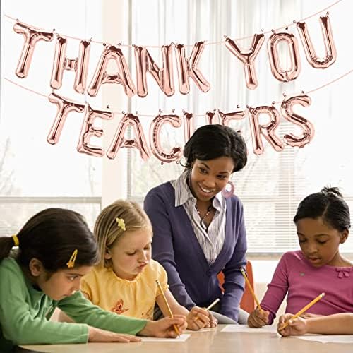 תודה לך מורים בלוני באנר מסיבת קישוטים, מורה הערכה שבוע באנר אסיר תודה מורים בלוני בית ספר בכיתה