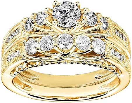 ייחודי טבעות לנשים זוג של טבעת עם יהלומים לנשים תכשיטים פופולרי אבזרים