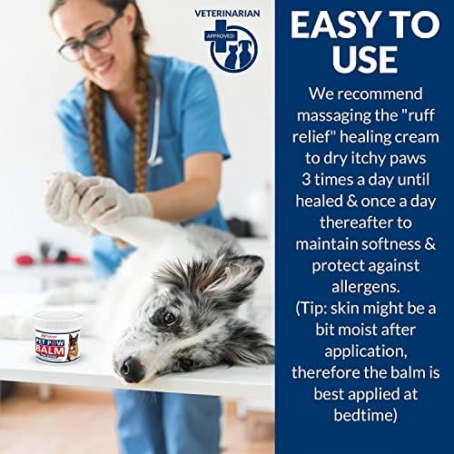 Natrulo Pet Paw Balm לכלב - משחה ריפוי טבעית לכפות מגרדות, טיפוח, הקלה באלרגיה, תיקון, הגנת
