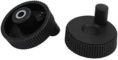 X-deree 10 ממ חור דיא ישר עגול עגול אחיזה אחיזה ידית שחור 2 יחידות (perilla de sujeción de 10 mm
