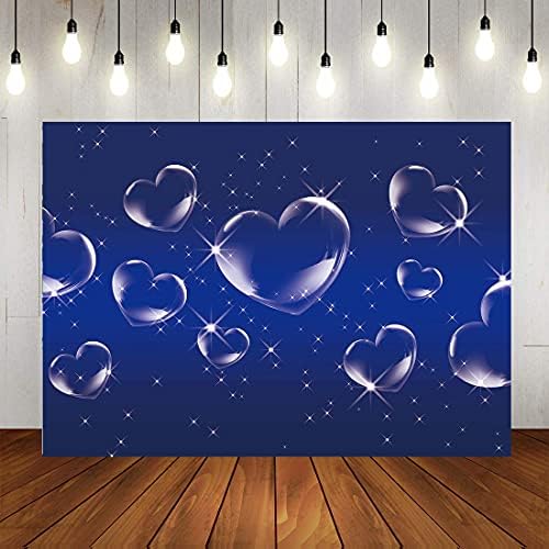 יונגקיאן י. ק. י. כחול אהבת לב גליטר בוקה תפאורות מוקדם של שנות ה-2000 צילום רקע מסיבת יום הולדת
