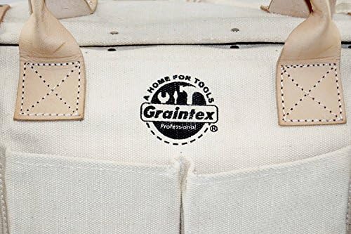 Graintex CB2154 תיק הבד של מייסון 18 עם תחתית עור