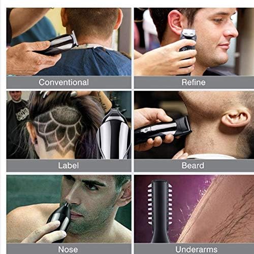 מקצועי גברים חשמלי שיער קליפר 6 ב 1 רב תכליתי שיער חותך מכונה נטענת שיער גוזם עבור זקן אוזני האף
