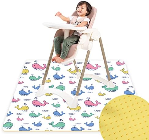 שטיח גבוהה כיסא מחצלות להפלת מזון, תינוק רחיץ עמיד למים & אנטי להחליק רצפת להתיז מחצלת עבור תחת גבוהה כיסא