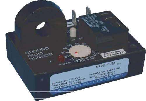CR Magnetics CR7310-EH-24D-660-A-CD-CD-NPN-R ממסר חיישן תקלות קרקע עם טרנזיסטור NPN Optoisolated ושנאי