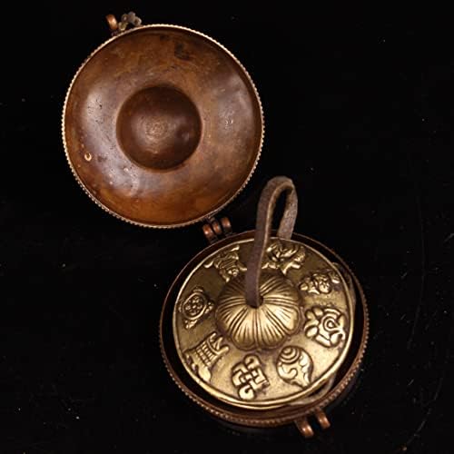 4 אוסף Tibet Temple Collection Old Bronze Guardian Touch The Bell a Bells Bells Buddhist Box Set Town Town Corcismist