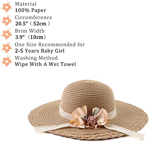 כובע תקופת פעוטות כובעי חוף קיץ עם כובעי הגנה מפני קשת כובעי הגנה מפני כובעים לילדים בנות 3-6 שנים