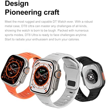 מקורי DT8 Ultra Smart Watch 49 ממ סדרה 8 צג טמפרטורת גוף NFC גשש GPS SIRI משחק Bluetooth Call IWO SmartWatch