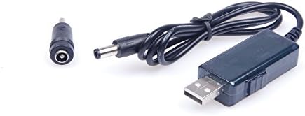 Booster USB של Knacro 5V עד 9V 12V USB ל- DC 5.5 / 3.5 ממ חוט בוסטר נתב 0.8 מטר / 2.6 רגל