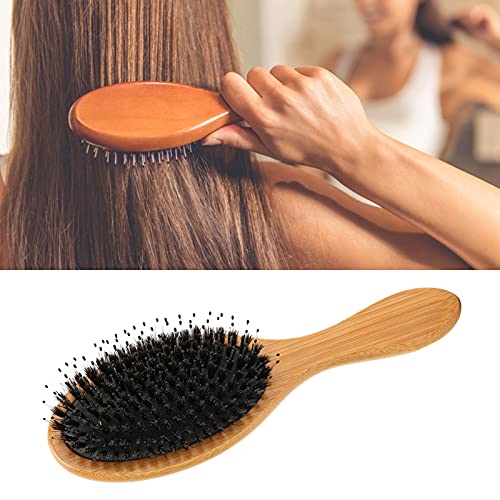 מסרק עיסוי, טיפול מעץ מברשת שיער מוחית ניידת מסרק שיער מברשת טיפוח שיער אנטי סטטי מחזור מברשת עיסוי עץ