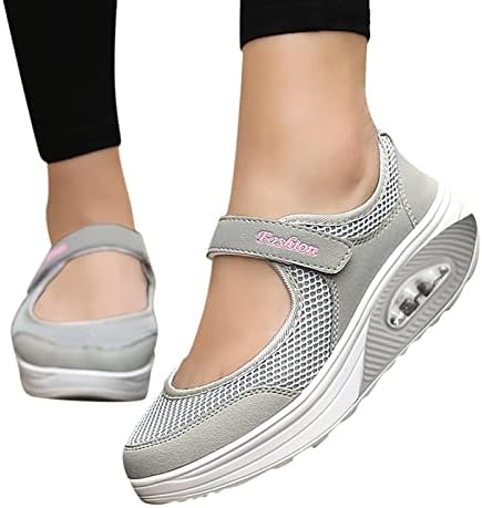 נעלי ריצה לנשים של PGOJUNI, סניקרס ניירות נושם נושמים נעלי ספורט פתוחות אחורה החלקה על נעלי נעלי ספורט