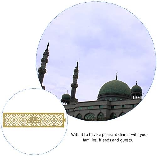 עיצוב חתונה של Valiclud 36 יחידות מפיות טבעות Eid Mubarak נייר מחזיקי מפיות מפיות פסטיבל הרמדאן המוסלמי