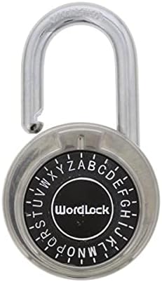 Wordlock PL-127-CP LPL127CP מנעול שילוב טקסט קלאסי, כסף