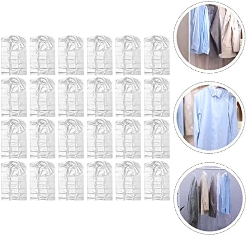 קבילוק בגדים ארגונית 60 יחידותאריזהשקיות סנטימטר כיסוי לתליית חליפת שקיות שקיות-חולצות בגדי מגן בית