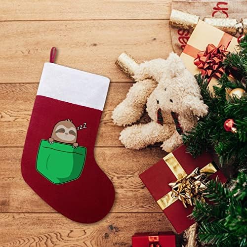 כיס שינה חמוד גרבי גרב גרבי חג המולד עם אח קטיפה תלויים לעיצוב עץ חג המולד עיצוב הבית