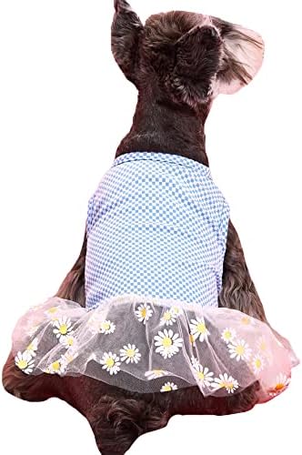 קוויני כלב נסיכת שמלת דייזי הדפסת חתול אפוד שמלות רשת טוטו חצאית כלב חתונה מסיבת יום הולדת שמלה