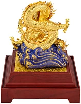 Xdkll fengshui דרקון 24K נייר זהב גיאומנסי סיני דרקון זהב דרקון פסל פסל קישוטים למזל וקישוט הצלחה