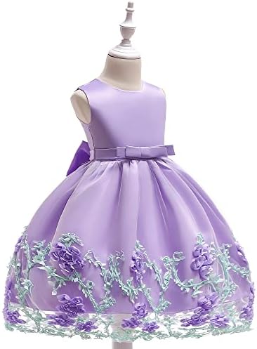 בנות תינוקות ברנגי שמלת פעוטות פרח שמלות ילדות שמלות מסיבת יום הולדת שמלות נסיכה שמלות תחרות ללא שרוולים