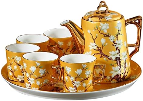 סט תה אחר הצהריים ביתי סט עם מגשים סט מגש בסגנון אירופאי בסלון שותה כוס שתייה קופסת קומקום קומקום
