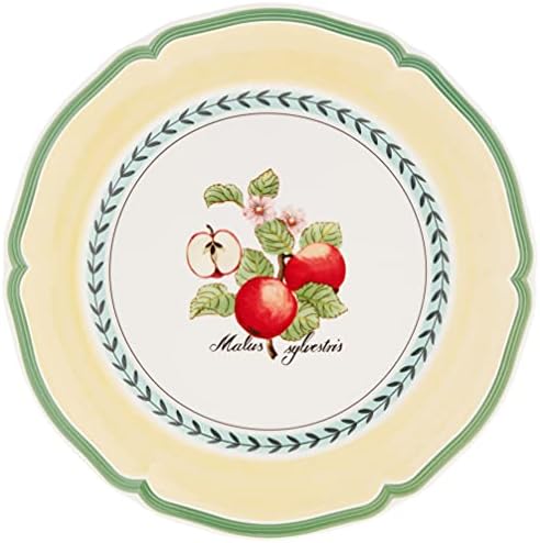 Villeroy & Boch Garden Valence Fallence Plate: Apple, 10.25 אינץ ', לבן/צבעוני