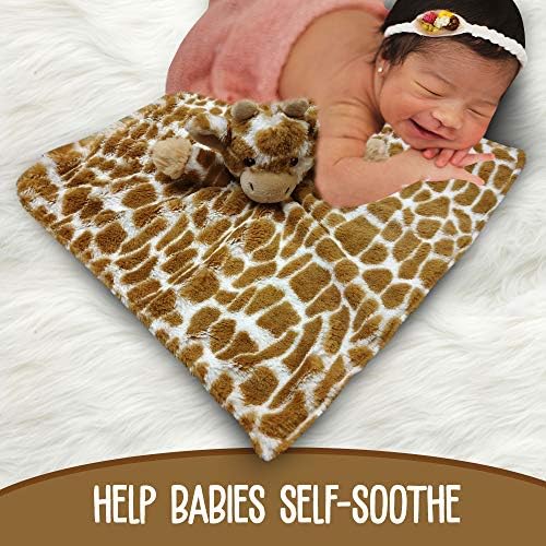 ליבר ג ' ירפה תינוק שמיכת אבטחה, אהובי לתינוקות 15 סנטימטרים, קטיפה תינוק שמיכה, בעלי החיים תינוק