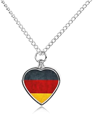 גרמנית דגל לחיות מחמד כד שרשרת עבור אפר סגסוגת לב שריפת גופות תכשיטי זיכרון תליון אפר מחזיק עבור כלב