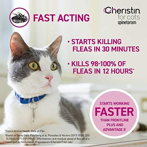 שריסטין לחתולים מניעת פרעושים אקטואלית-מתחיל להרוג פרעושים תוך 30 דקות, 6 מנה