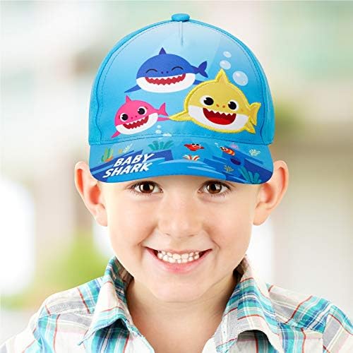 ניקלודיאון פעוטות בנים בייסבול כובע תינוק כריש מעוקל ברים הצמד-חזרה כובע