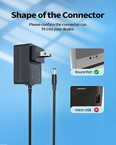 מטען AC מתאים ל- Bose-Soundlink I, II, III, 1/2/3 רמקול Bluetooth אלחוטי 404600 414255 306386-101