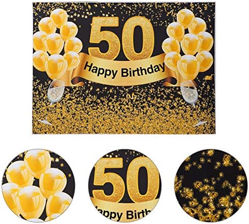 ABOOFAN 1PC 50 יום הולדת 50 רקע רקע רקע יום הולדת קישוט