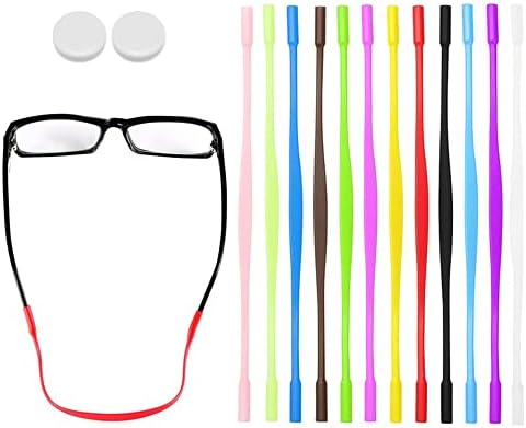 SOOGREE 12 חבילה אנטי-החלקה משקפי סיליקון רצועות מחזיק משקפי ראייה רכים של משקפי ראייה לילדים ספורט למבוגרים