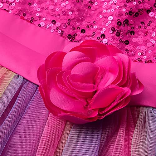 ג ' ריספארל פרח בנות נצנצים שמלת קשת טוטו מסיבת יום הולדת שמלת תחרות שמלה