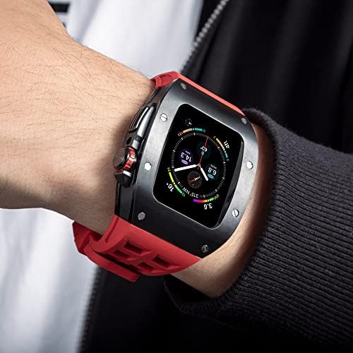 ערכת Mod Mod Mod Mod Mod של Azanu עבור Apple Watch Case 8 45 ממ 44 ממ מסגרת מתכתית מסגרת מתכתית
