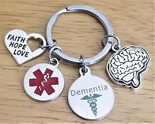 דמנציה מחזיק מפתחות דמנציה רופא אלצהיימר מטופל התראה רפואית מתנה דמנציה דמנציה רופאת מוח נוירולוגית
