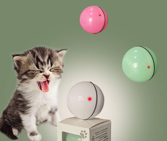 Ladumu גלגול כדור לחתלתול עם מצב ריצה לא סדיר כדור צעצוע של צעצוע חתול חיית מחמד לחיית מחמד בכיף לחתלתול חשמלי