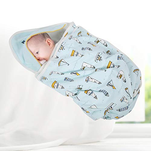 מגבת חוטף לתינוק, כותנה כותנה עבה שכבה כפולה של שמיכת אמבטית ציוד לתינוקות, 36.6 x 36.6 אינץ '