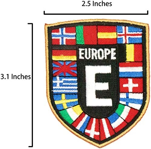 A-One אירופה מדינות לוגו מגן מגן+איחוד האירופי טלאי מגן רקמה+Luxembourg דגל קאנטרי דגל חום אטום טלאי גיבוי, טלאי